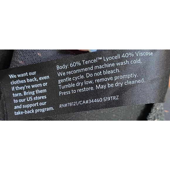 Eileen Fisher Mini Shift Dress Morse Code Print Lyocell Viscose Gray White M - Picture 7 of 7